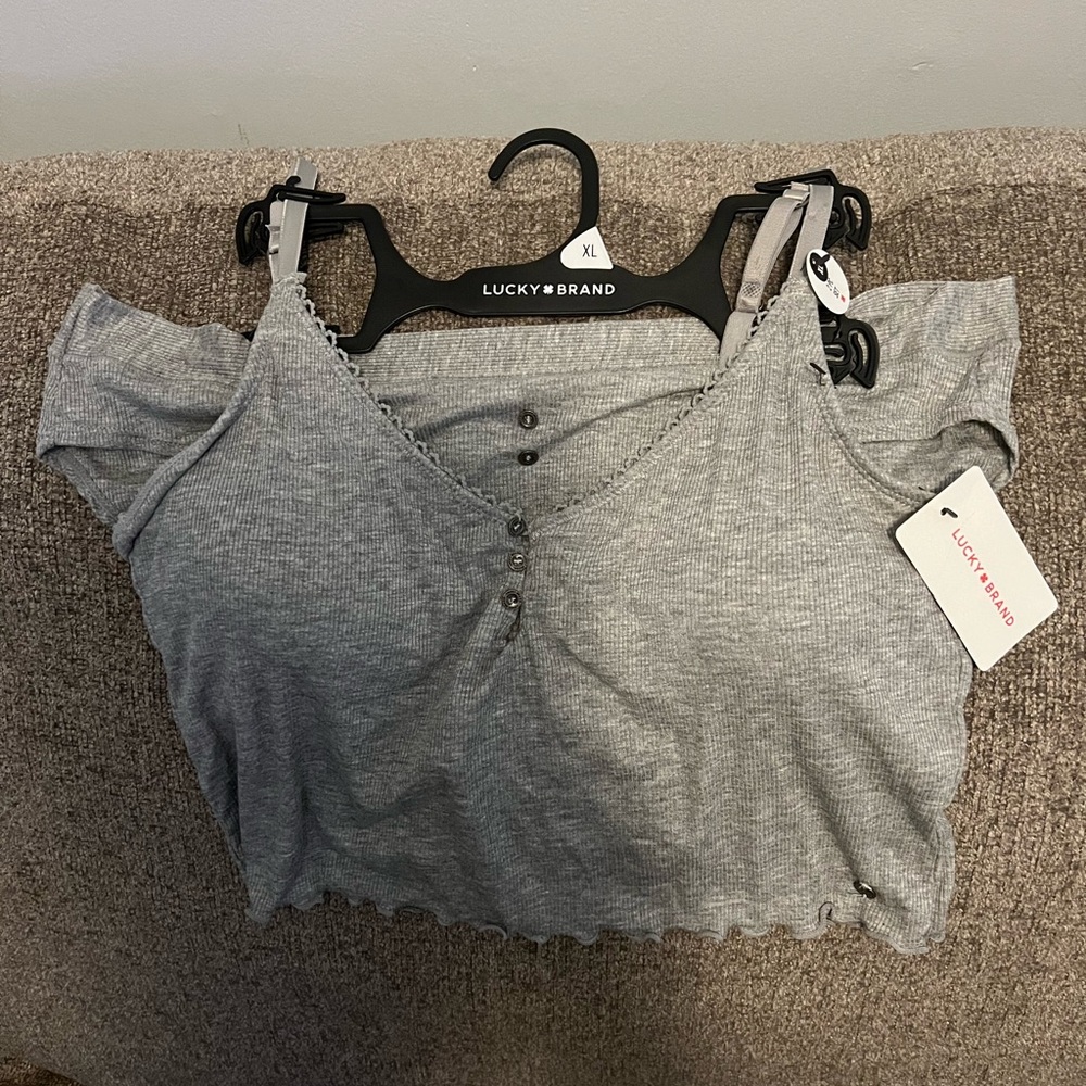 Lucky Brand Gray Bralette & Panty Set